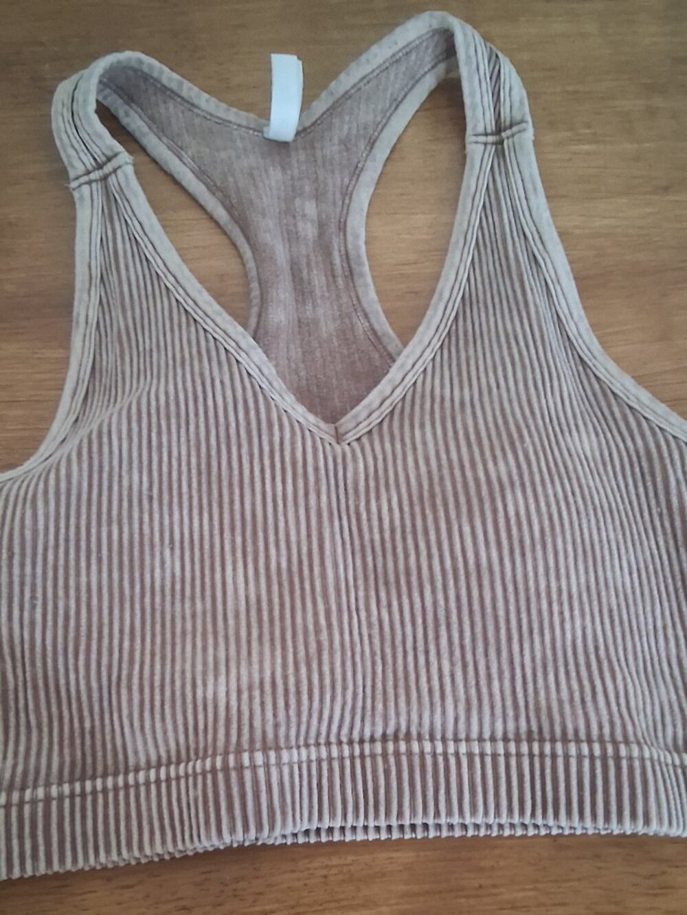 Zenana Ribbed Racerback Sports Bra Bundle | 2 Pack | L/XL | Removable Pads - Picture 11 of 13